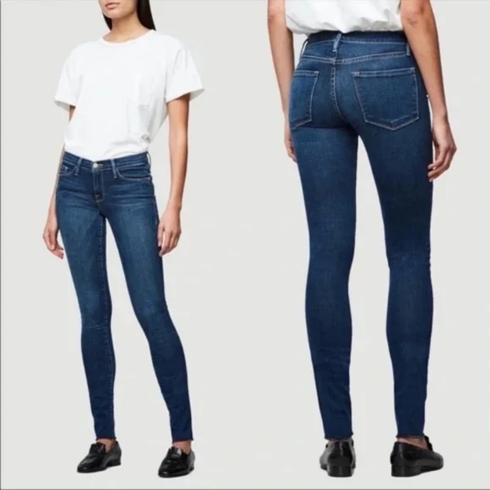 Frame Denim Forever Karlie Raw Hem Skinny Jeans Size 26